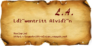 Löwentritt Alvián névjegykártya